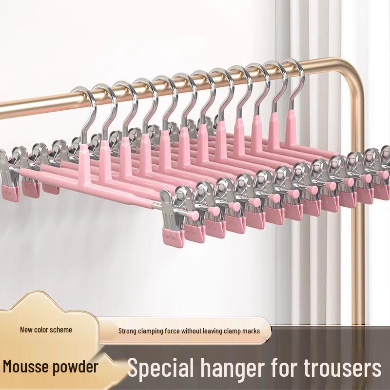 Non-Slip Pant & Skirt Clips: Strong Metal Hangers for Drying and Organizing Clothes