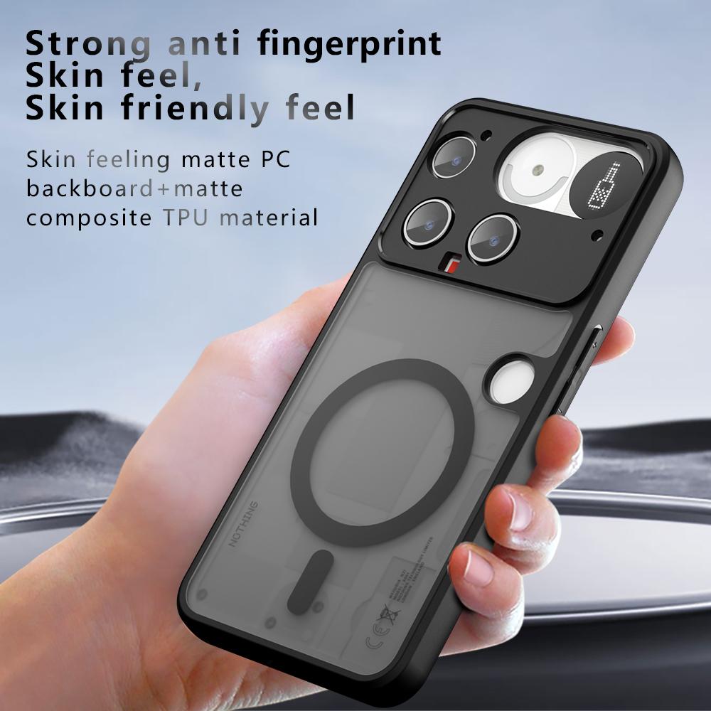 For Magsafe Magnetic Wireless Charging Case For Nothing Phone 3 Nothing Phone3 5G Shockproof Matte Back Cover Coque