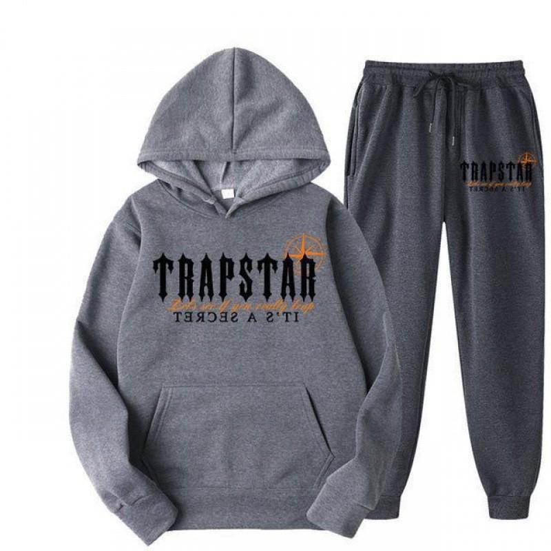 Men Women Hooded Fleece Tracksuit Set Long Sleeve Top Pant Casual Sportswear