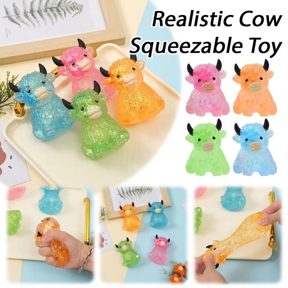 Bunte Cartoon-Kuh Quetschspielzeug Weicher Goldfisch Fidget Spielzeug Goldfisch Squishy Spielzeug Angstlinderung