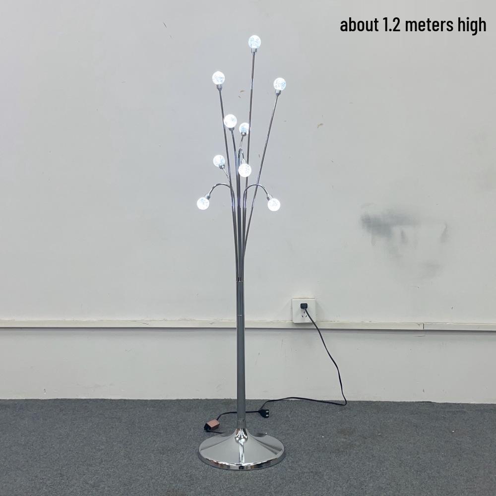 Wrought Iron 9-Head Crystal Ball Lamp for Wedding Ceremony Decor