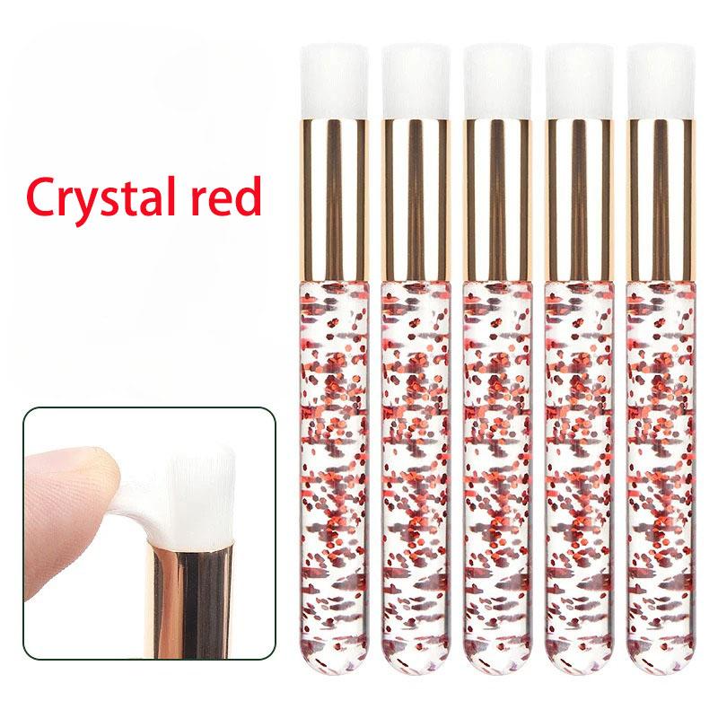 Wholesale 5pcs Eyelash Cleaning Brush Lash Wash Shampoo Clean Applicator Crystal Microbrush Eyebrow Lash Makeup Brush Extension