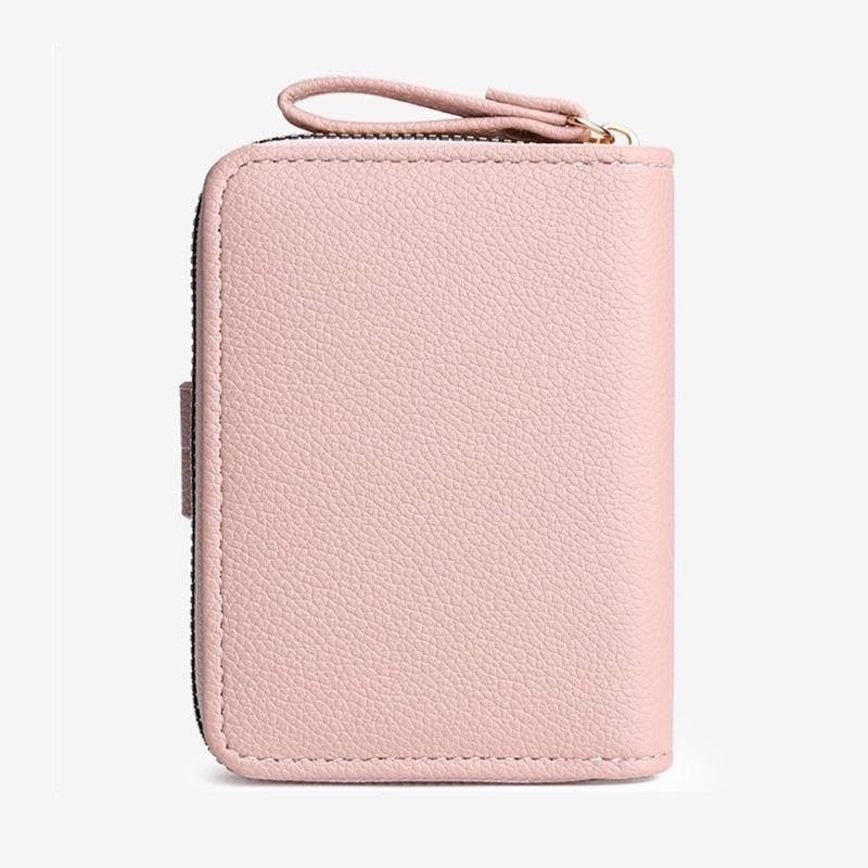 IELGY Women's Short Wallet with High-end Buckle and Multiple Card Slots Zipper