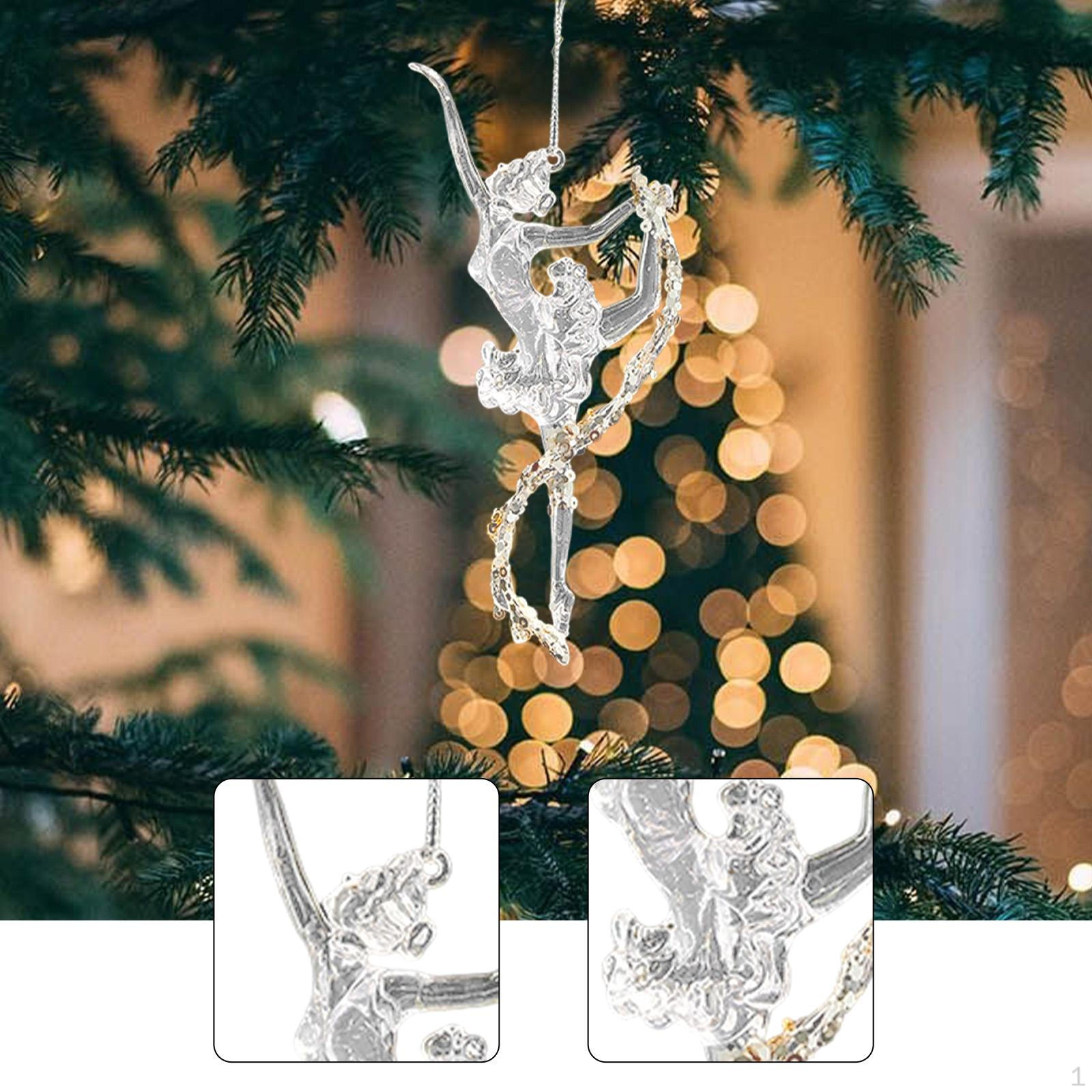 

Подвесное украшение на елку, декоративный шар, блестящая балерина, прозрачный рождественский декор, шарм