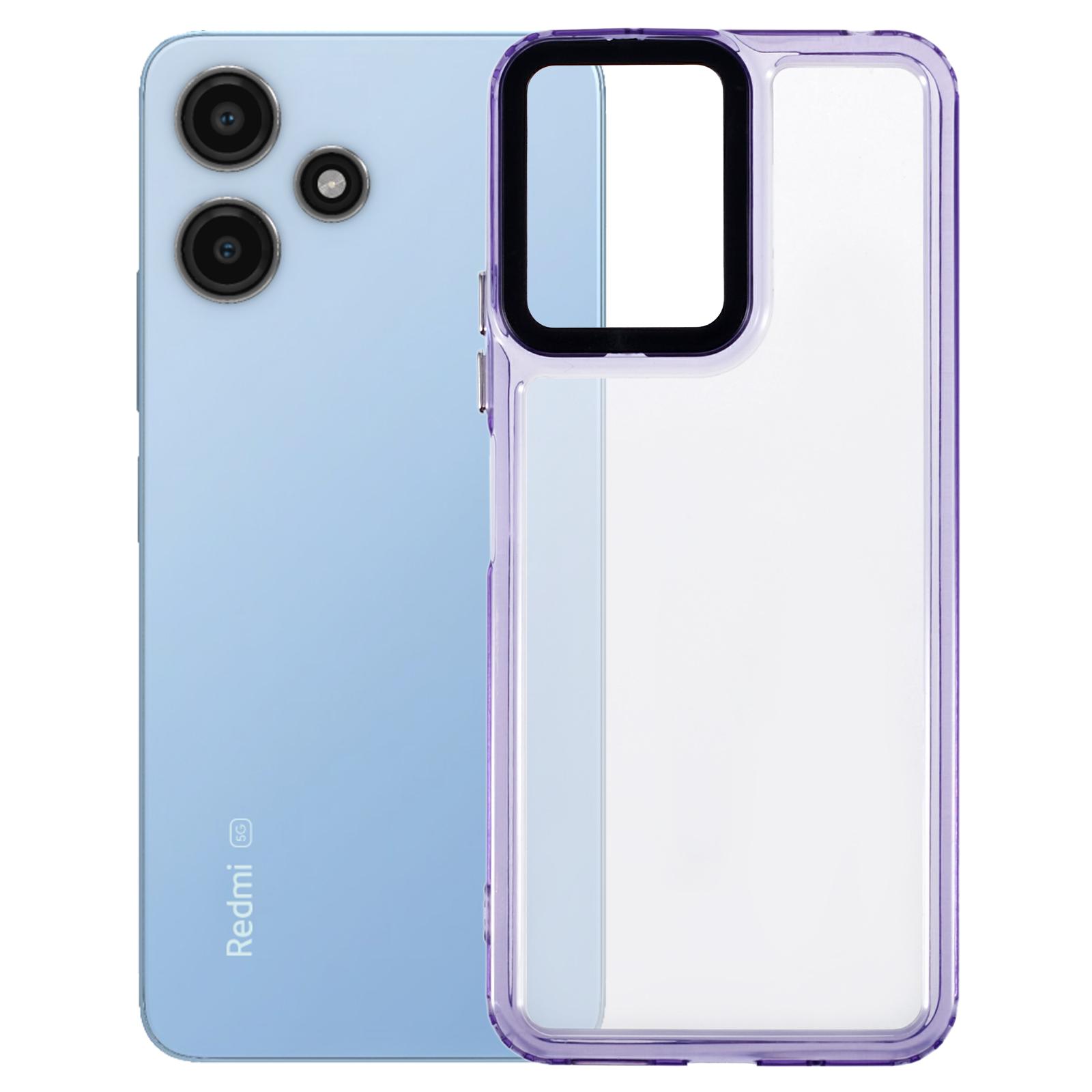 

For Xiaomi 12 5G/12X 5G/12S 5G Clear Case PC+TPU Anti-drop Phone Cover Transparent Purple