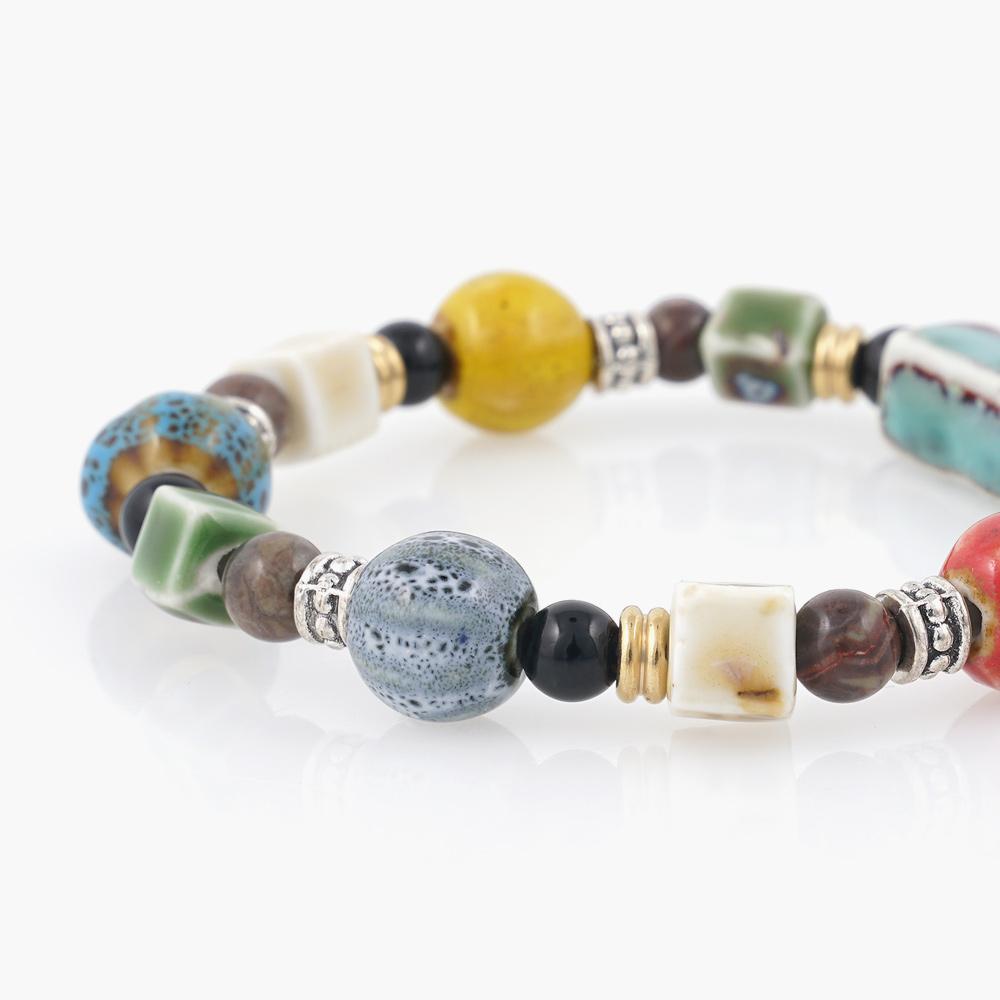 Jbans Classic Antique Color Ceramic Mix Bead Bracelet (C2501Ac1254_Br)