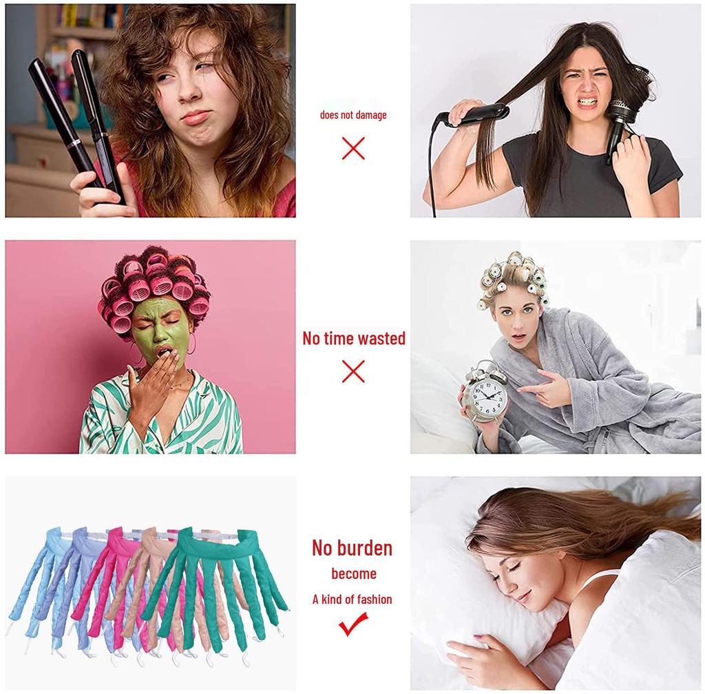 Octopus No-Heat Lazy Hair Curler Headband for Big Waves