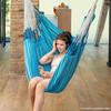 LA SIESTA Hammock Chair Havana King Size Ideal for Sitting or Lying Down Loose and Large Capacity 160kg Azul/Blue (Indoor/Organic Cotton)