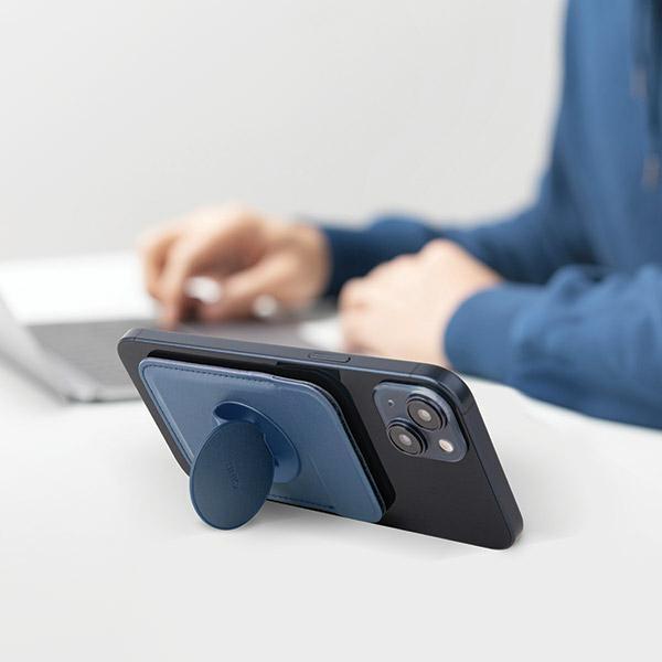 Uniq Flixa Magnetyczny Portfel Na Kartyz Podpórką Zielony/Lichen Green Magsafe