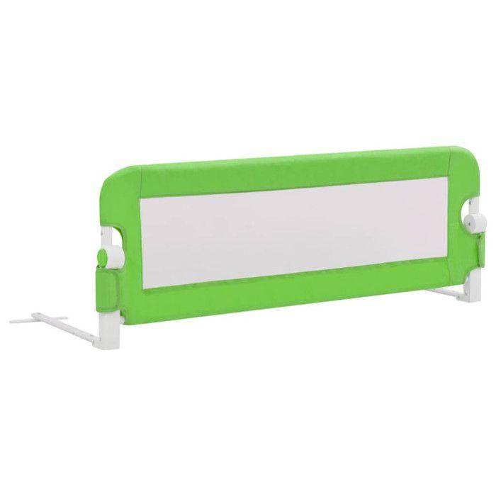 VidaXL Barrière de sécurité de lit d'enfant Vert 120x42 cm Polyester 10168