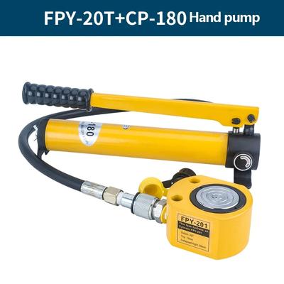 رافعة هيدروليكية كهربائية محمولة FPY-20T رفيعة للغاية ومنفصلة مزودة بمضخة يدوية هيدروليكية CP-180