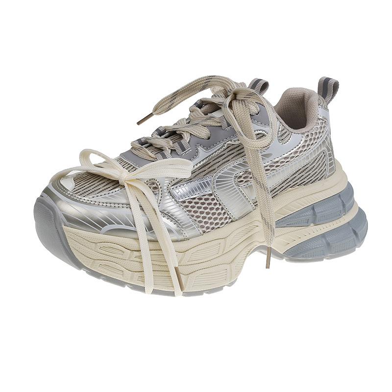 Paris retro fried street shows small feet and increases height thick-soled women's new autumn light sneakers