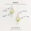 Handmade Glass Pearl Lily Flower Earrings - Elegant, Fresh, and Stylish for Women