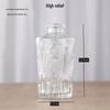 Embossed Glass Vase for Fresh or Dried Flowers - Home Hydroponics Decor