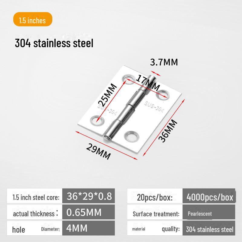 Scharniersatz für Schranktüren und Fenster aus Edelstahl 304