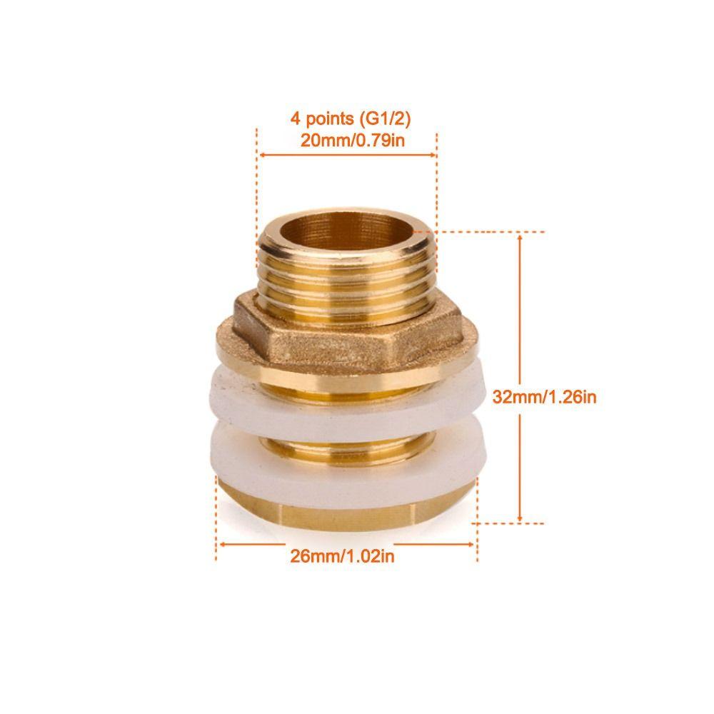 Trwałe złącze zbiornika na wodę 1/2" 1/4" rura miedziana uszczelka silikonowa złączka do akwarium wąż adapter szczelny
