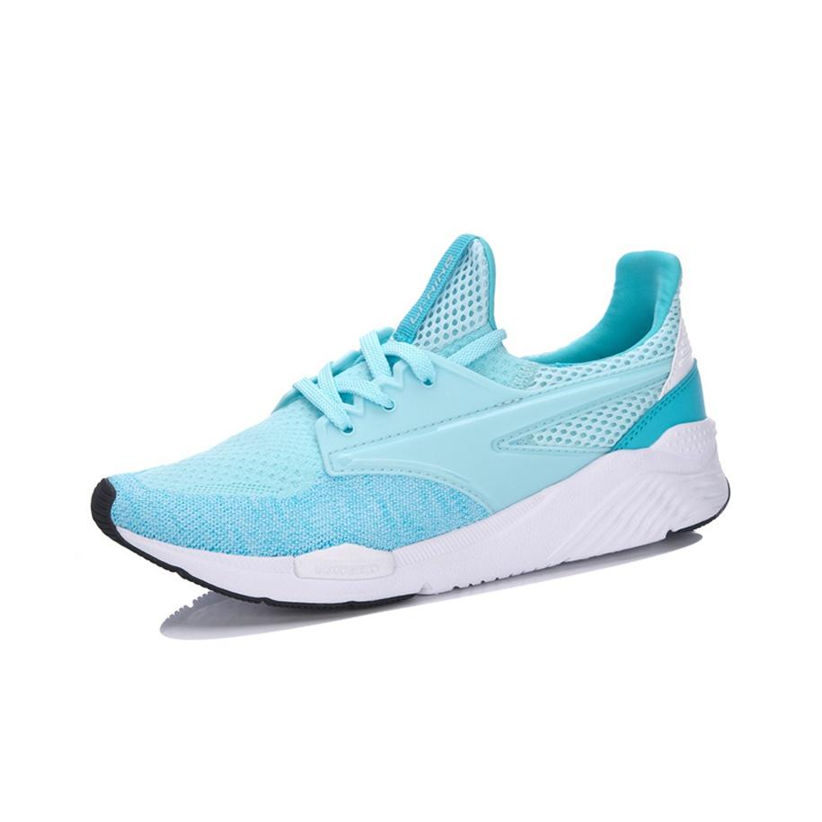 Li-Ning Fabric One-Piece Weaving Shock Absorption Non-Slip Wear-Resistant Breathable Lightweight Low-Top Running Shoes Women sneaker AGCM052-4