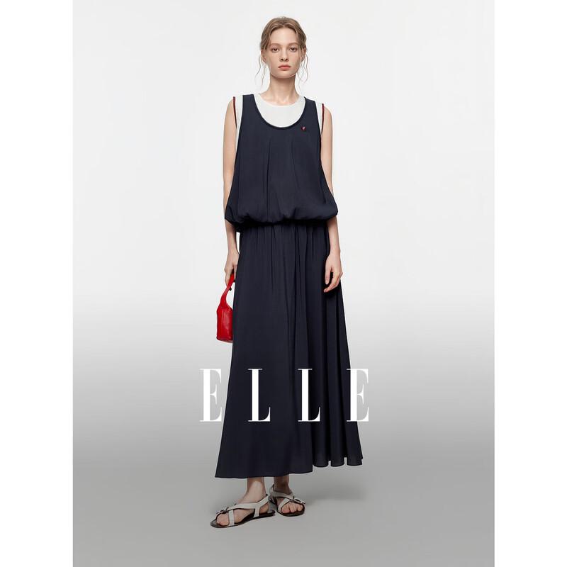 ELLE Women s Sleeveless Faux Two-Piece Skirt Set M