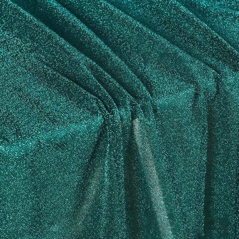 NEW Glitter Yarn Fabric Soft High Stretch Particles Starry Bright Cloth For Colorful Stage Costume Wedding Decor Textiles Fabric