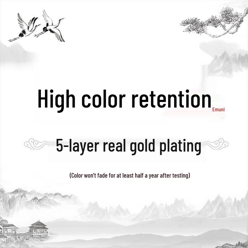 925 Sterling Silver Chinese Ethnic Style Color Drip Glaze Earrings for Girls