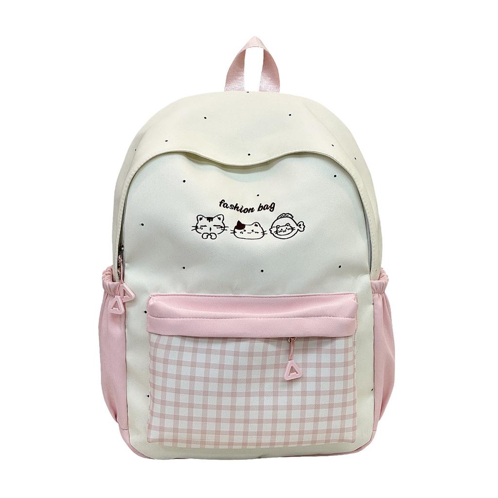 Schultasche Schüler Schultasche Kariert Farbkombination Schultasche Mädchen Mittel- und Oberschüler Rucksack mit großem Fassungsvermögen Studenten Klein