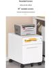 Mobile Filing Cabinet with Three Lockable Drawers for Under Desk Office Storage