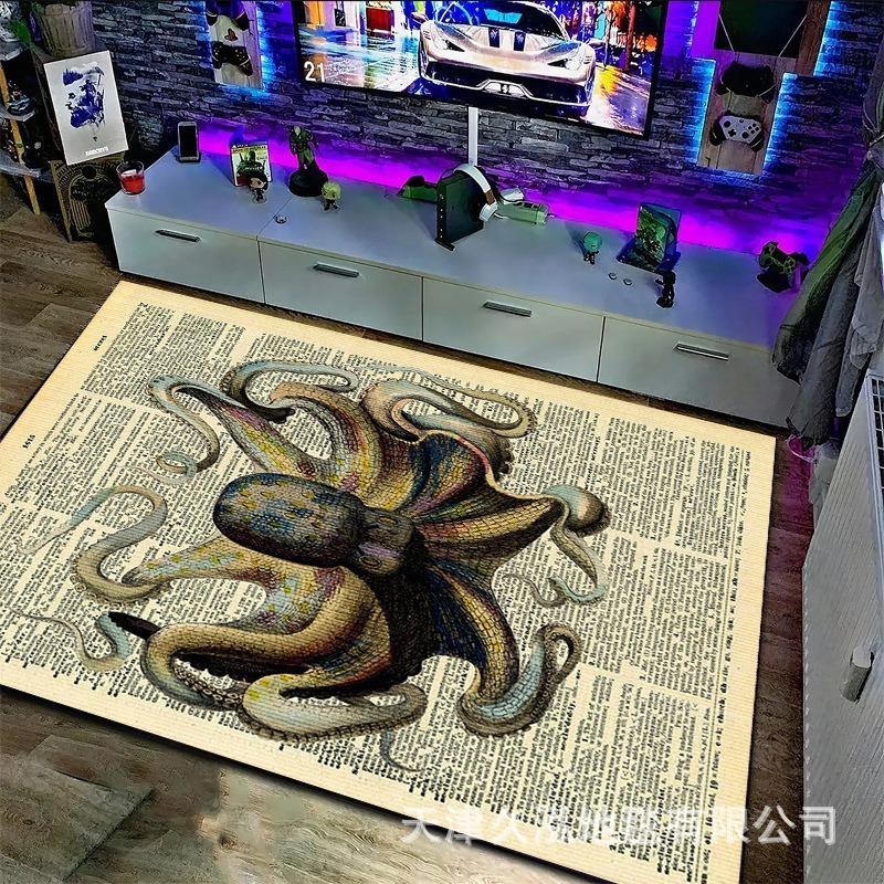 

Octopus Carpet Gaming Esports Room Bedroom Decorated Carpet Living Room Sofa Tea Table Carpet 80 * 120cm