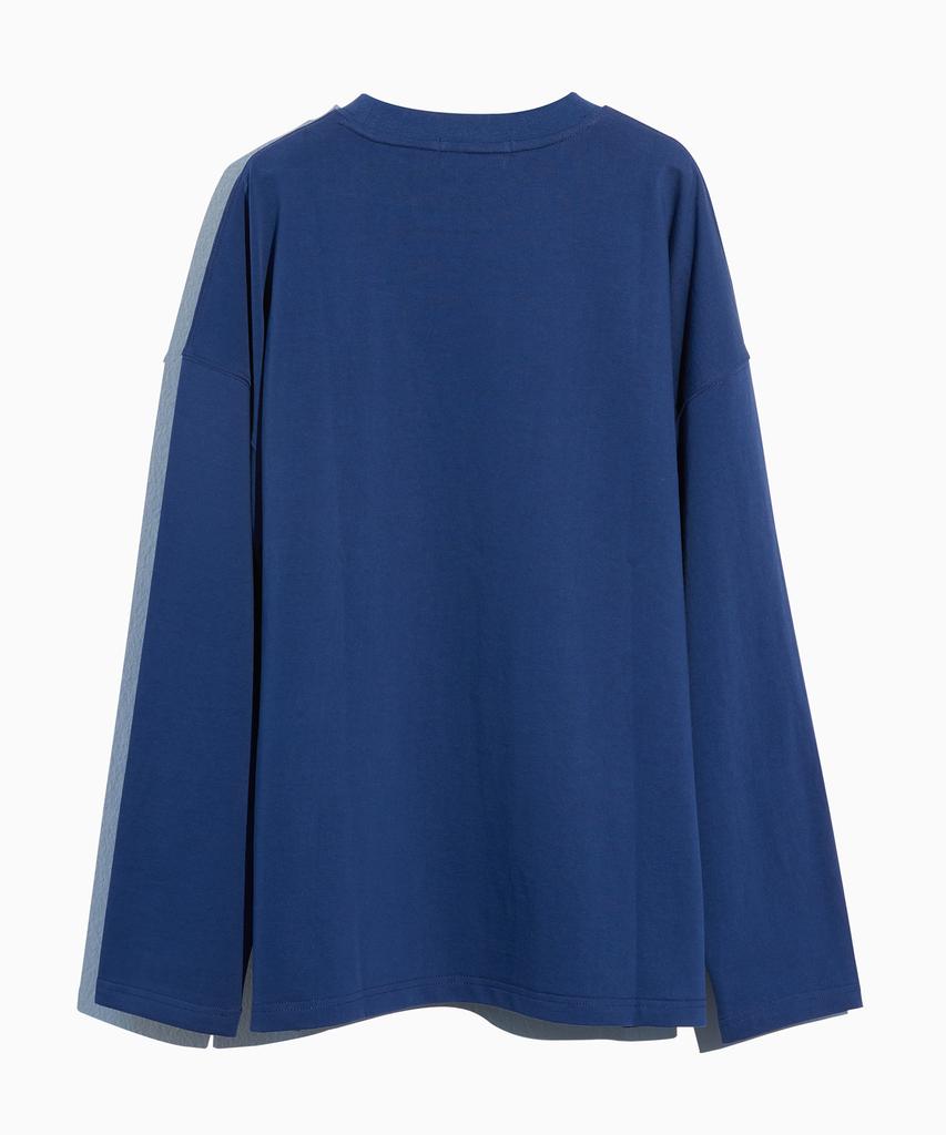 PROTAGON Hand Writhing Logo Long-Sleeved Tee (Blue)