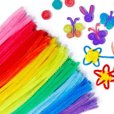 Yousheng 100Pcs Multiple Color Pipe Cleaners Craft Kit Flexible Bendable Wire Chenille Stems Children DIY Craft Decoration Making Kit Kids Girl Art