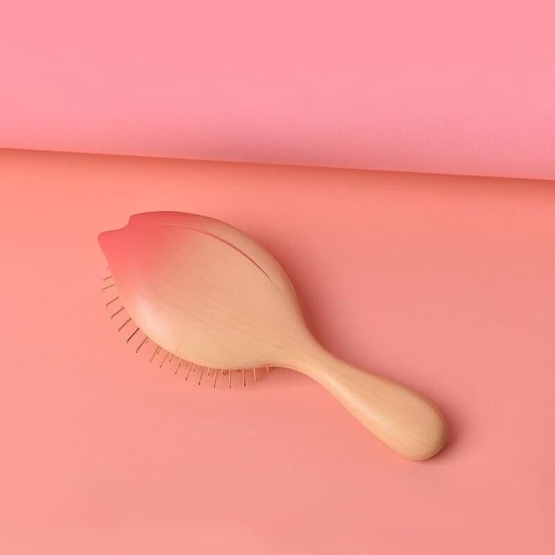 Tan Mujiang Cherry Blossom Air Cushion Massage Comb