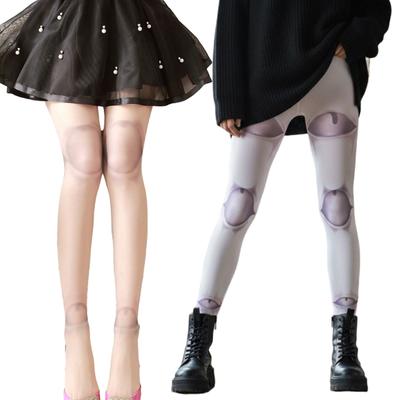 Collant Coprenti con Piedi Calze a Vita Alta Collant Control Top Calze Autoreggenti Calze di Seta Stampate per Donna