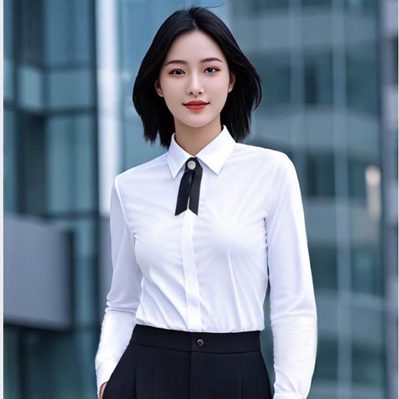 Qidingbao Stretch Plain Long Sleeve Business Shirt LYH810