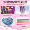 Non-Toxic Sensory Activity Board For Kid Busy Board Motor Skills Montessori Toy Relaxing Stress Colored Silicone Rod Travel Toy Gift Children