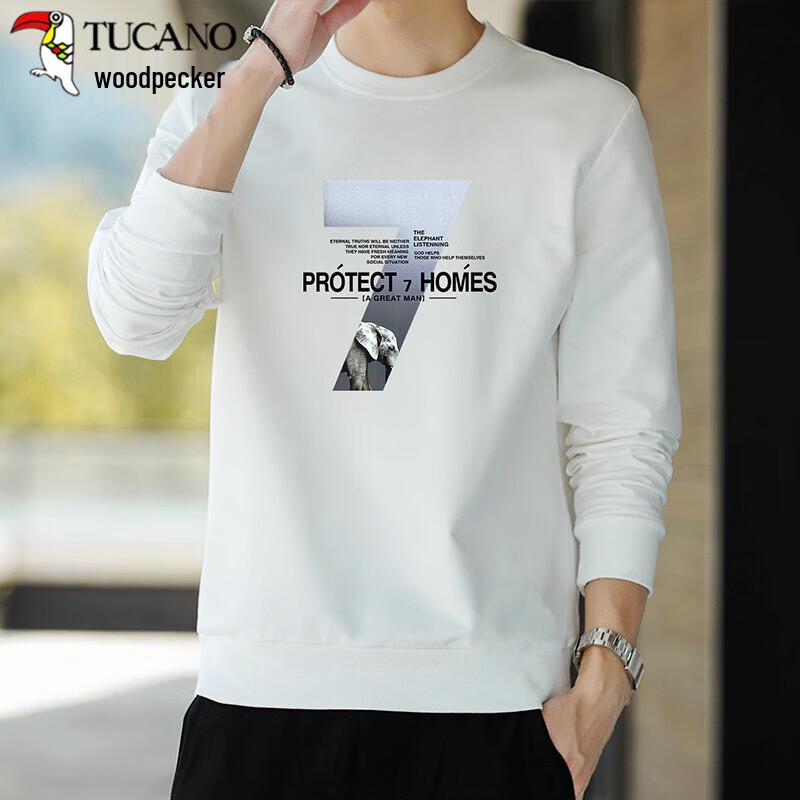 

TUCANO Men s Casual Long Sleeve Round Neck Sweatshirt 2XL