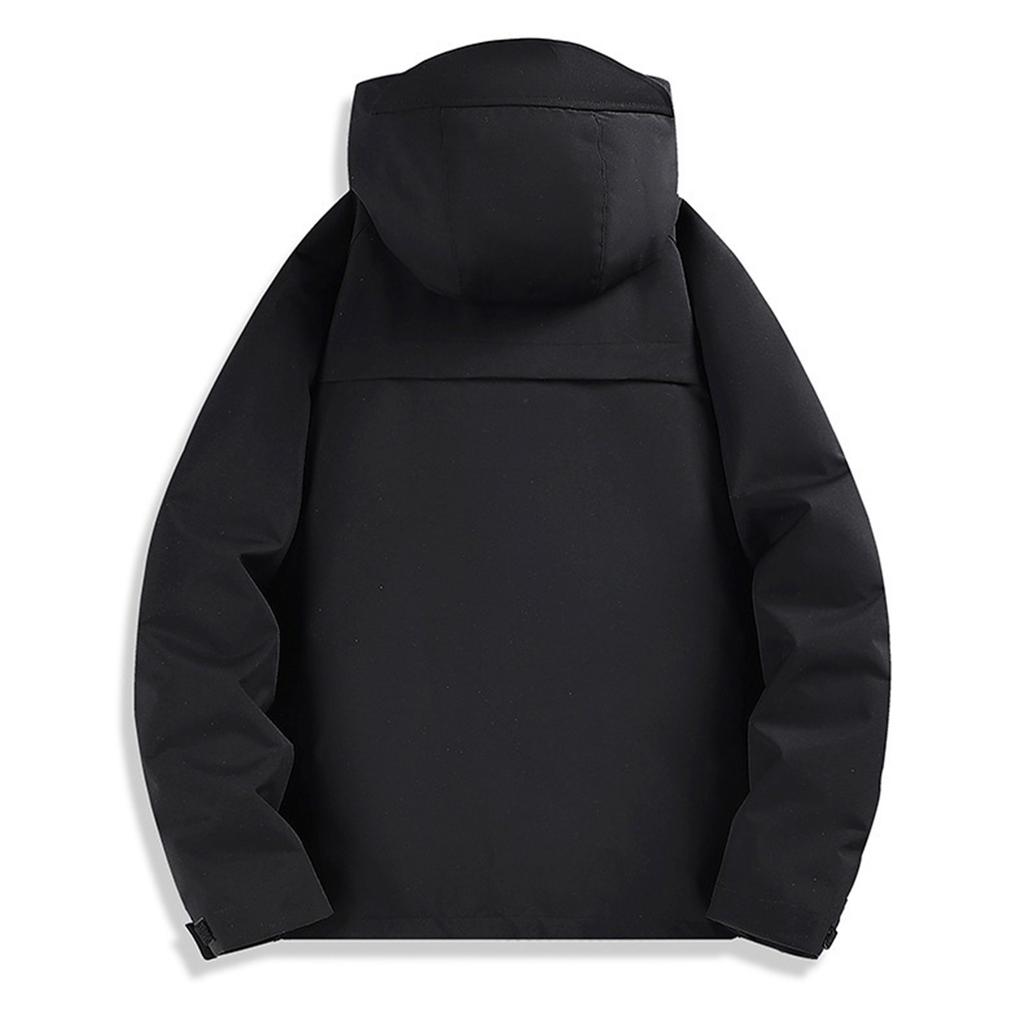 Men's Casual Sports Jacket Waterproof Lightweight Hooded  Hiking Golf Raincoats With  Pockets