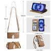 iPhone 17 Leaf Leather Flip Case with Crossbody Strap