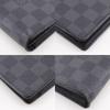 Louis Vuitton Portefeiulle Braza Purse N62665 Black Damier Grafitto Canvas Mens Used