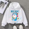 Doraemon children's hooded sweatshirt for boys, girls' casual top with cartoon print,long-sleeved,suitable for autumn and winter