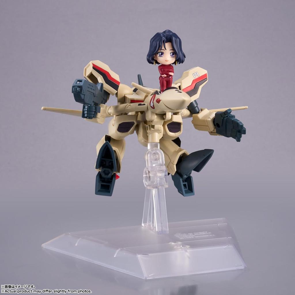 TAMASHII NATIONS TINY SESSION Macross Plus YF-19 (Isamu Dyson's Model) with Myung Phan Loong, Approximately 110mm, PVC & ABS Painted Movable Figure