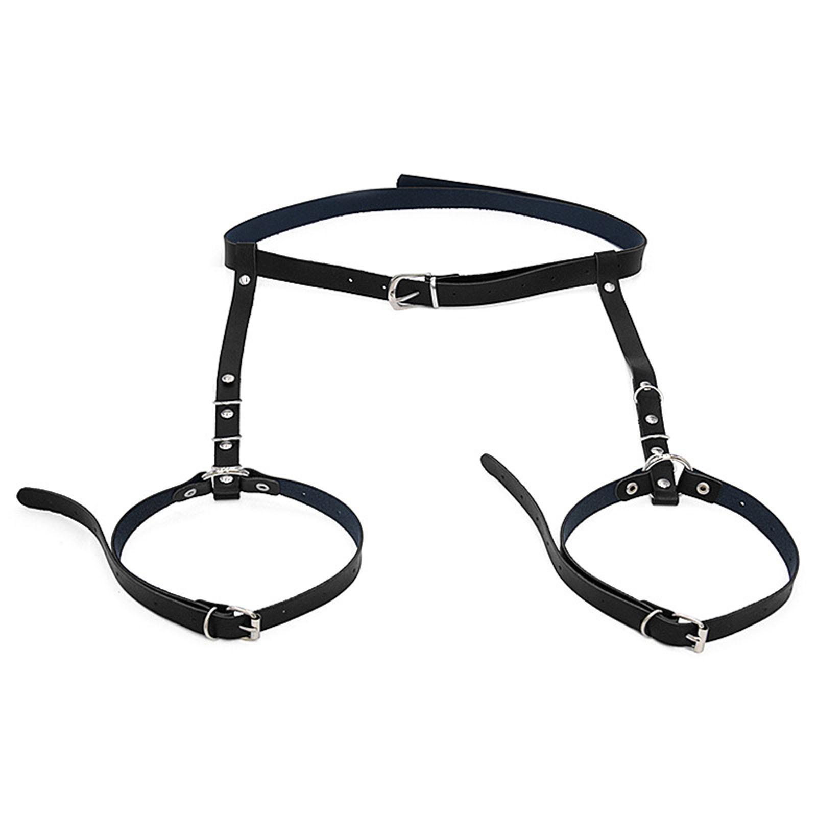 

Женские ремни для тела, кожаные подвязки, панк-ремешок от талии до ног