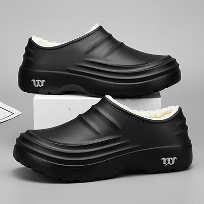 Herren Winter Warme Hausschuhe Wasserdichte Gartenschuhe Indoor Slipper Prägnante Schuhe für Herren