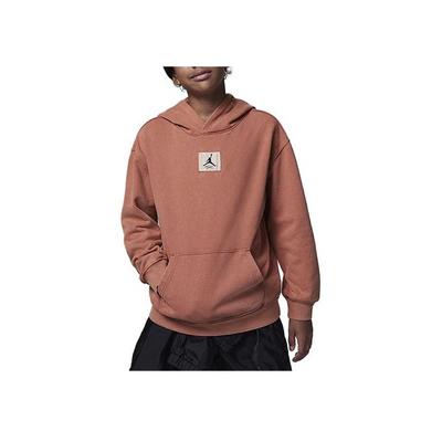 Jordan Essentials Pullover con Cappuccio Tinta Unita Felpa Casual Bambini Felpa Arancione FZ1804-898