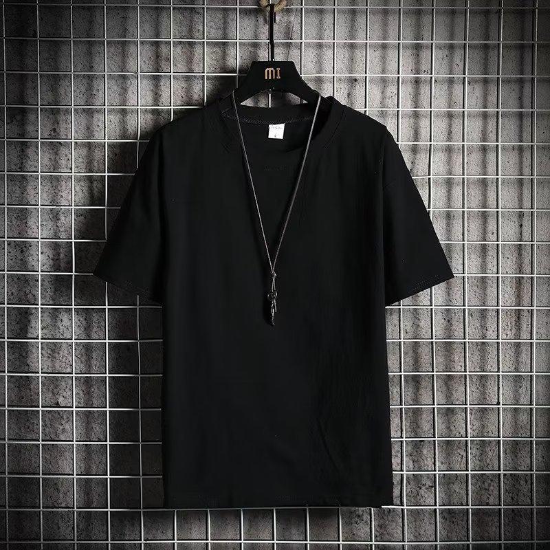 Men's Summer Trend Loose Cotton-Linen Blend Short Sleeve Solid T-shirt