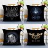 H-Him Ornate Heartagram Pillow Case Home Double-sided Printing Short Plush Colorfast Microfiber Cushion Cover