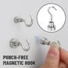 30pcs Premium Stainless Steel Magnetic Hooks Multi-Purpose Home Kitchen Storage Hook Hole-Free Strong Magnetic Holder