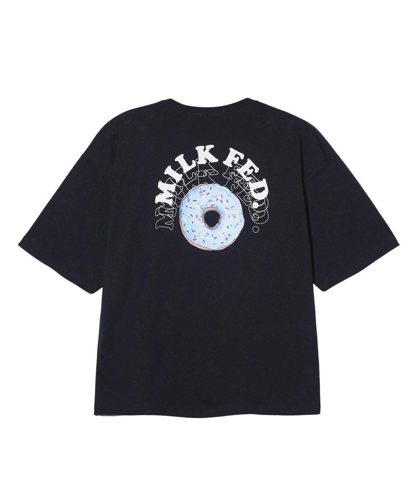 Milkfed Round Donuts Wide Short Sleeve Tee in Black Women's