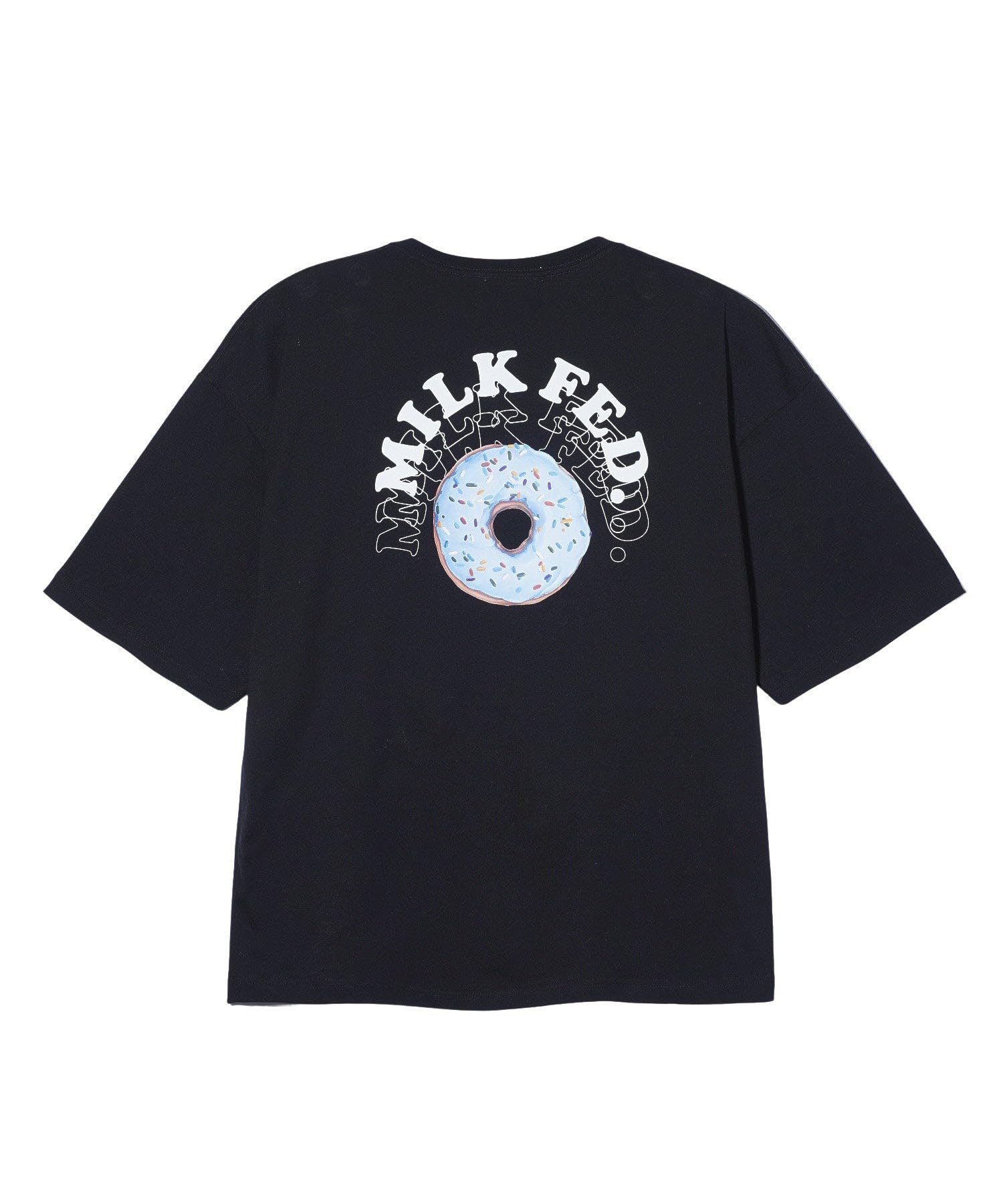 

Женская футболка с коротким рукавом Milkfed Round Donuts черного цвета чёрный