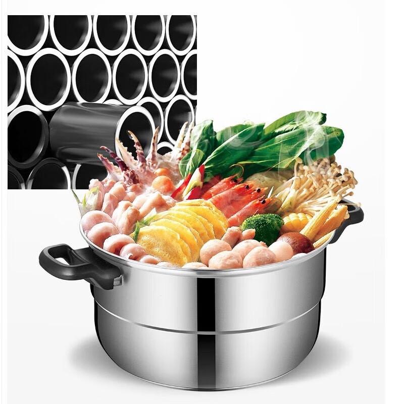 Chui Da Huang 28CM 3-stöckiger Edelstahl-Induktions-Dampfgarer