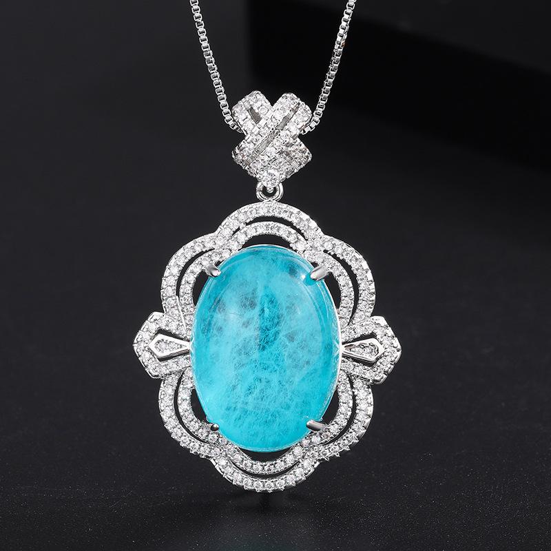 Paraiba Pendant 2024 New Luxury Necklace Pendant Accessories