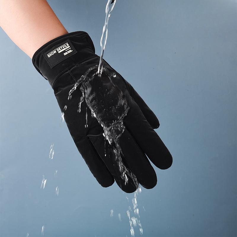 Winter Cycling Warm Gloves for Men with Velvet Thickened Waterproof and Windproof Touch Screen Driving Outdoor Sports Cycling Gloves